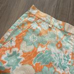 Tibi  Shorely Orange Floral Chino Shorts Sz 10 Photo 1