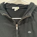 Lacoste Black Zip-Up Hoodie 3/4 Length Sleeves Size 42 EUC Photo 1