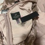 Adrianna Papell  Icy Lilac Beaded Illusion Yoke Gown Formal Dress Photo 7