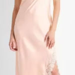 Future Collective Elegant coral Nightgown with Lace Trim Size XL Orange Photo 1