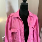 If It Were Me if it were me Oversized Jean Denim Jacket Bubblegum Pink Snap Front Coquette S Photo 1