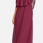 Show Me Your Mumu  Flowy Ruffle Maxi Dress in Merlot Chiffon NWT Size XS Photo 0