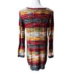 Ultra Flirt  Y2K Rainbow Knit Crochet Long Sleeve Dress Photo 1
