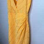 Finders Keepers Mango Evie Dress Midi Ruched Sleeveless Strap Size 4 Summer Photo 2