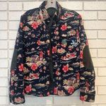 Authier Shirt Jacket Blue Tropical Aloha Hawaii Rare Shacket size 42/US 6 small Photo 0