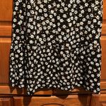 Sonoma  Floral Black Sleeveless Dress V-neck with tie ruffle bottom size Small Photo 4