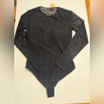 Popilush Sheer Mesh Shapewear Long Sleeve Thong Bodysuit Black Size L Photo 1