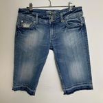 Miss Me  distressed denim capri shorts with lace detail #y2k #distresseddenim Photo 6