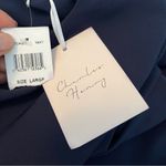 Charles Henry  | Navy Blue Flutter Sleeve Ruffle Hem Shift Dress Sz L Photo 6