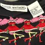 Vintage Flamingo Christmas Shirt Black Size XL Photo 5