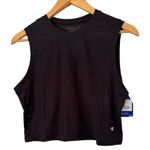 Champion NWT Black Crop Top Muscle Tee Ribbed Women’s Size Small Photo 0