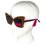 Betsey Johnson  Butterfly Betsey Animal Print Sunglasses, Brown, Black Photo 1