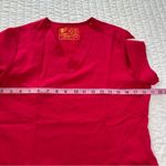 FIGS  Scrubs Top Women’s Stretch Pockets Pink With Yellow Logo Medical Wear Photo 4