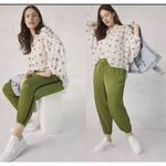 Anthropologie Diandra Green Satin Pleated Joggers Size 16. B-3 Photo 5