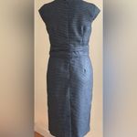 Banana Republic Gray Sleeveless EmpireWaist Square Neck Midi Business Dr… Photo 4