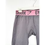 Gymshark Black Pink Logo Waistband Cropped Athletic Workout Gym Leggings Size M Photo 1