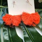 A New Day Orange and Goldtone Splatter Style Earrings Photo 1