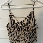 Dress Forum  Black and Cream Zebra Print Cropped Camisole Photo 2