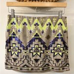 EXPRESS  Aztec Sequin Embellished Mini Skirt Size Small Photo 1