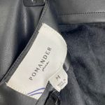 Pomander Place Tuckernuck‎ Faux Leather Pencil Skirt Black Midi Ruched Front NWT Size M Photo 2