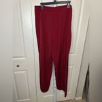 Micas Burgundy Wide Leg Pants XL Draped High Waist Dressy Casual Career Photo 1