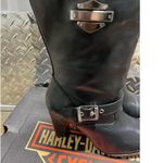 HARLEY DAVIDSON Womens 7.5 Leather TIFF Riding Boots Motorcycle Biker Western Black Photo 3