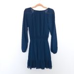 Altar'd State  Womens Dress Size S Navy Swiss Dot‎ Long Sleeve Mini Boho Cottage Photo 4