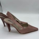 Enzo Angiolini  Eaanara Leather Pink Snake Skin Slingback Heels Women 6M Career Photo 6