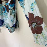 Gap Maternity Long Sleeve Tunic Top Cotton Blue Brown Floral Y2K ~ Size M Photo 4