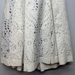 AZADEH Eyelet High Waisted Womens Midi Skirt Medium Play Festival Event Fairy White Photo 4