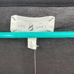 Lou & grey Lou & Gray Size Large Blouse Black Long Bell Sleeve Bow Tie‎ Round Neck NWT Photo 4