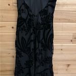 Vintage Niki Livas Small Whimsigoth Fairy Burnout Black Velvet Strappy Prom Gown Photo 6