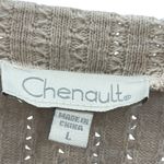 Chenault Patterned Textured Knit Long Lightweight Side Slit Duster Cardigan L Tan Size L Photo 6