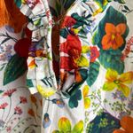 J.Crew Ratti Island Popover Dress XXS Womens Multi Colorful Tie Neck Keyhole Photo 3