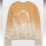 Aerie OFFLINE By  Terry Crewneck Ombre Sweatshirt in Heather Fawn - size L Photo 7