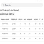 RE/DONE X Levi’s Midi Distressed Denim Skirt Size 28 NWT!! Photo 9