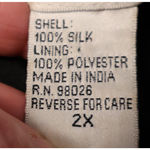 Vtg Black Silk Beaded Evening Dress Art Deco Formal Event‎ Holiday Plus Size 2X Photo 5