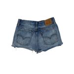 Levi's Levi’s White Oak - Distressed Cut Hem Denim Jean Shorts in Blue Photo 2