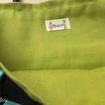 Handbag Elegant Black and White Checkered Tote with Blue Accents like new! Photo 9