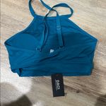 Teal Halter bikini top with padding Blue Photo 1