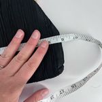 Tango Women's Black Satin Flat Pleated Rhinestone‎ Clutch Purse Shoulder Bag Black Photo 9