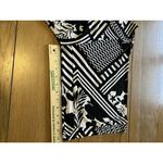 Chico's Chico’s Womens Emma Dress Size 2 US Medium Black White Geo Floral Elbow Sleeve Photo 4