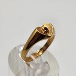 Vintage Avon Gold Tone & Red Rhinestone Heart Ring (6.75) Photo 2