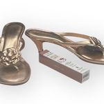 Luisa D’Orio ✿ Camellia Leather Kitten Heel Mule Thong Sandals ✿ Rose Gold ✿ 6M Size 6 Photo 14