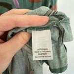 Nine West Knot Back Long Sleeve Dress Green Geometric Swirl Tie Bow Short Mini L Photo 7