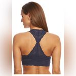 Free People  Navy Blue Lace Galloon Bralette Size L Photo 1