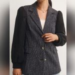 Anthropologie NWT Maeve Mixed Media Relaxed Jacket Size 10 Photo 3