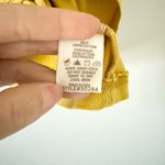 Hem & Thread  Cotton Cropped Top with Eyelet Detail in Mustard Yellow - Size L Photo 4