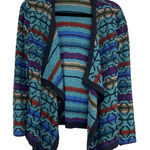 Nic+Zoe  Blue & Purple Knit Open Front Cardigan Sweater Womens XS Waterfall Photo 0