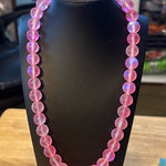 Mermaid glass necklace. These are very rare. This is pink iridescent. Beautiful. Photo 0